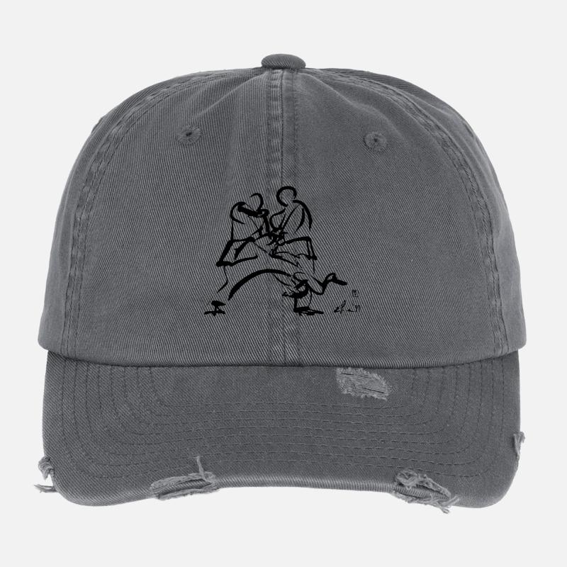 DE_ASHI_BARAI Casquette vintage effet usé Flexfit