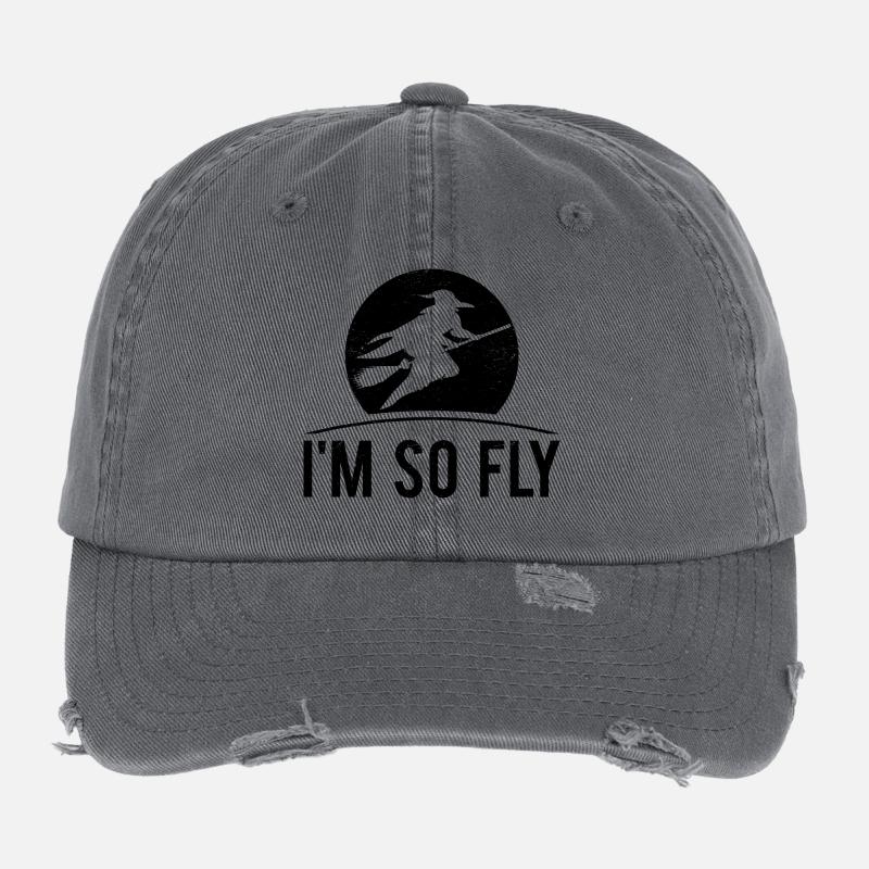 Happy Halloween - I'm so fly Flexfit Vintage Destroyed Cap