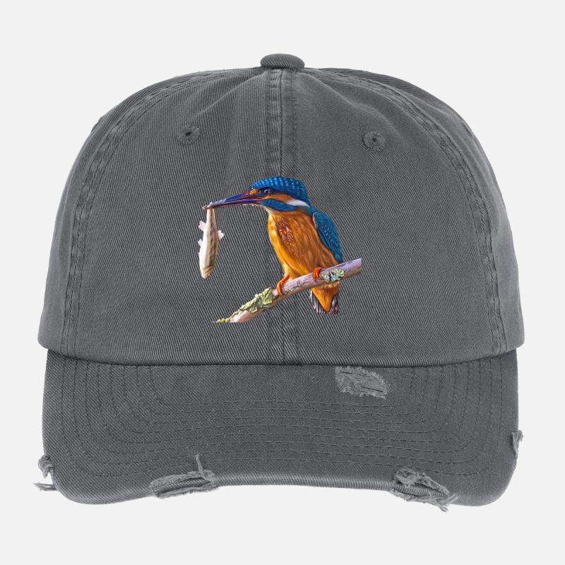 kingfisher eisvogel Flexfit Vintage Destroyed Cap