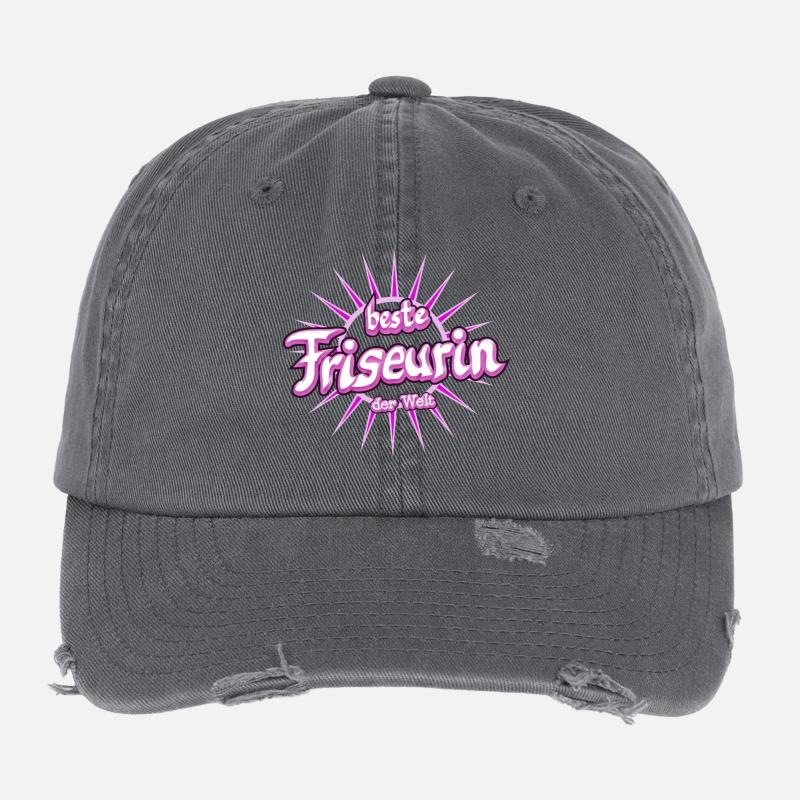 Friseurin Flexfit Vintage Destroyed Cap