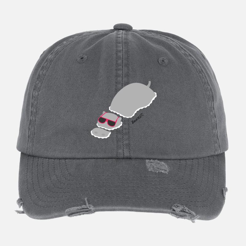 Hippo Chillin » Casquette vintage effet usé Flexfit