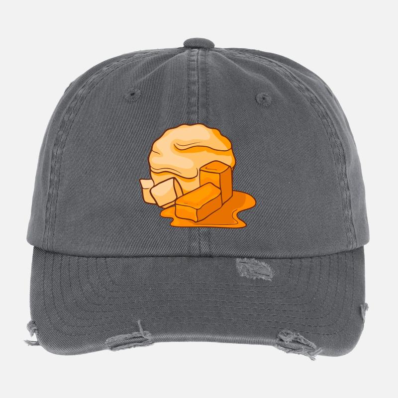 Crème glacée au caramel crème glacée crème glacée crème glacée crème glacée Casquette vintage effet usé Flexfit