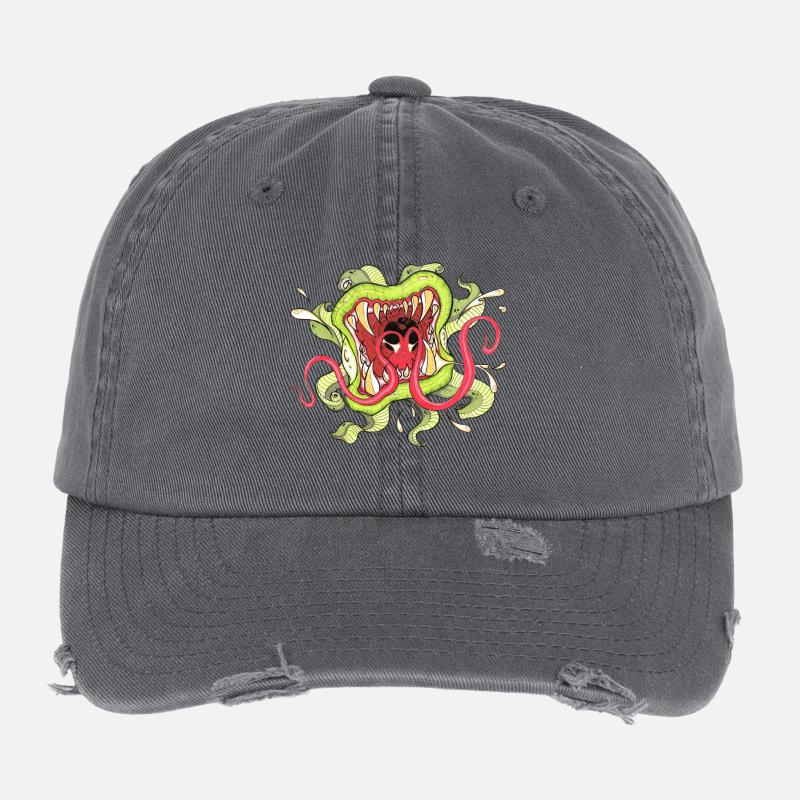 Plante Carnivore Tattoo Casquette vintage effet usé Flexfit