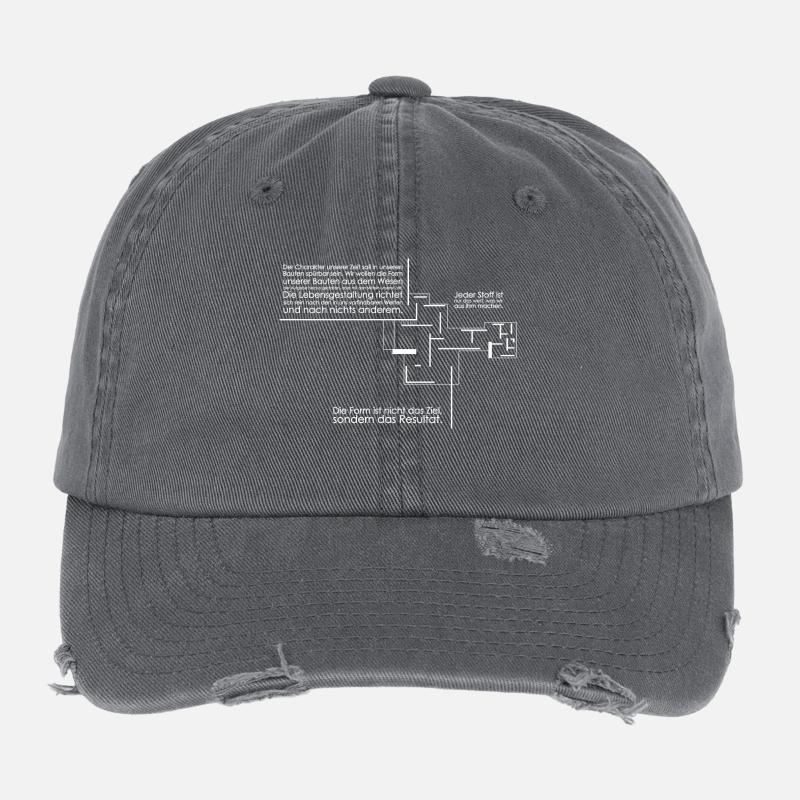 Mies van der Rohe - Landhaus Architekt Geschenk Flexfit Vintage Destroyed Cap