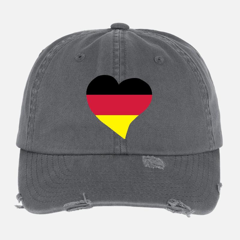 German heart Flexfit Vintage Destroyed Cap