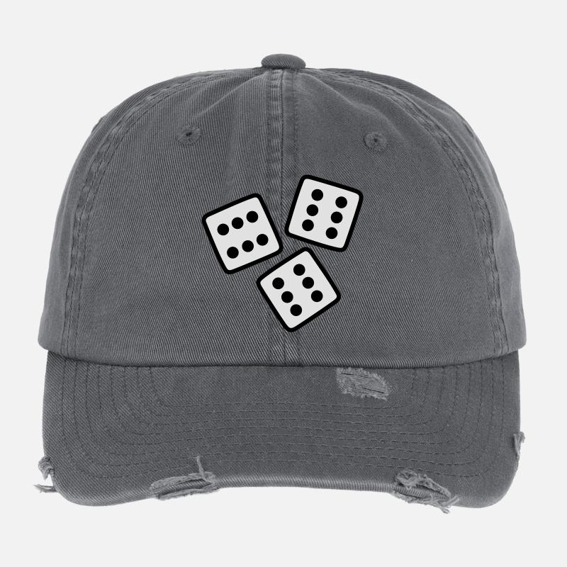 Dice - 18 ans Anniversaire Casquette vintage effet usé Flexfit