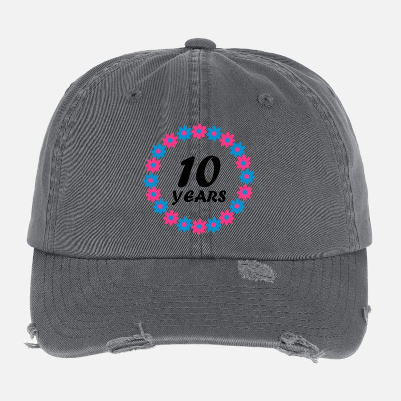 10 ans Casquette vintage effet usé Flexfit