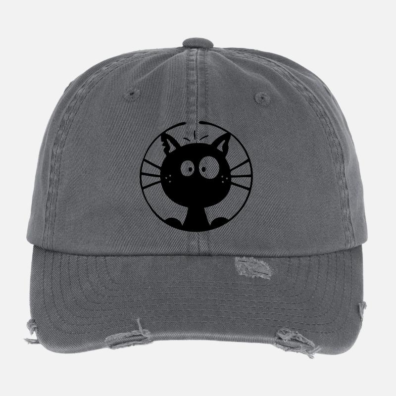 Mignon Chat Casquette vintage effet usé Flexfit