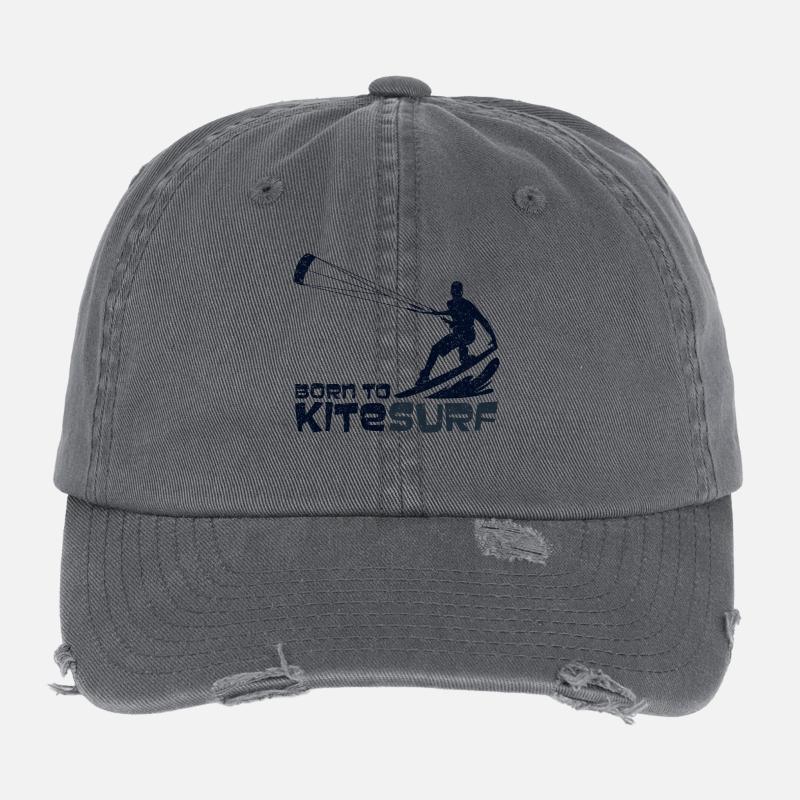 Born to Kitesurf Flexfit Vintage Destroyed Cap