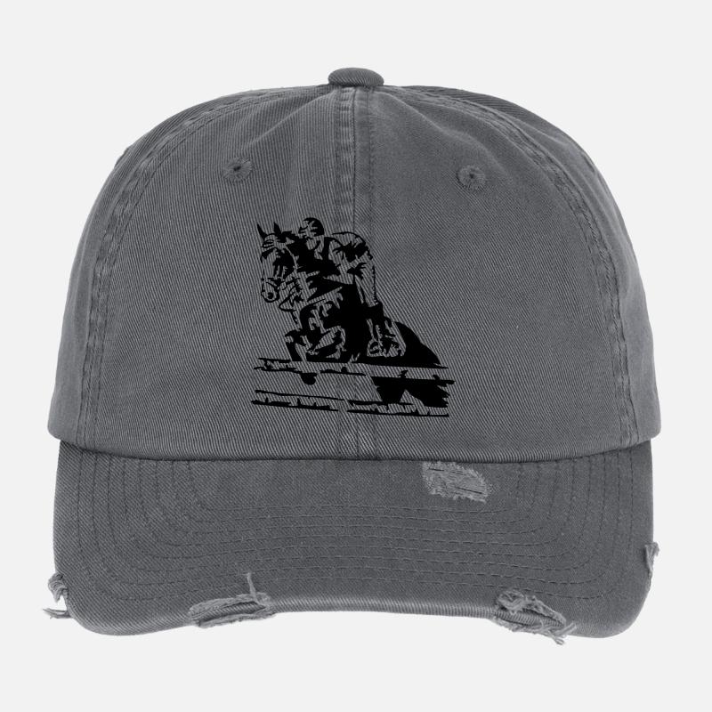 reiten springreiten Flexfit Vintage Destroyed Cap