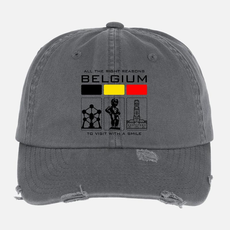 Bunte Blöcke und Bogen Flexfit Vintage Destroyed Cap