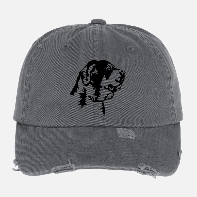 Mastin Espanol Kopf - Flexfit Vintage Destroyed Cap - Dunkelgrau