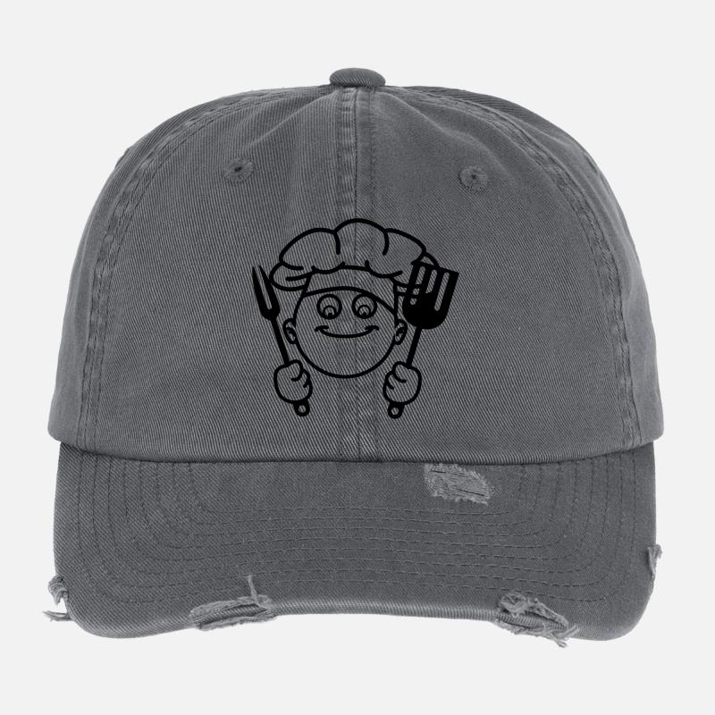 Cuisiner le barbecue Casquette vintage effet usé Flexfit