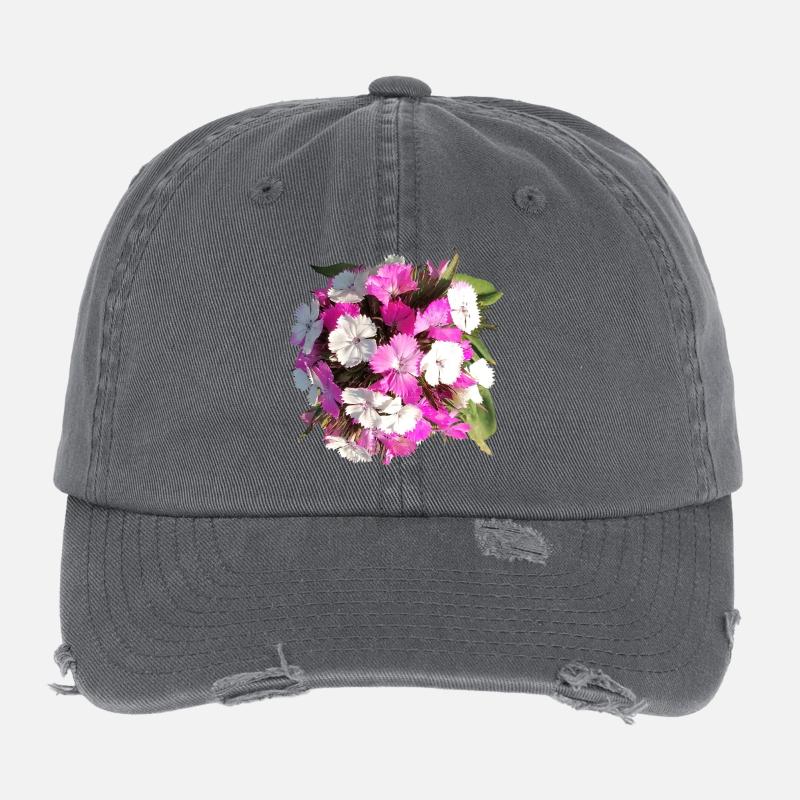 Bouquet d’œillets Casquette vintage effet usé Flexfit