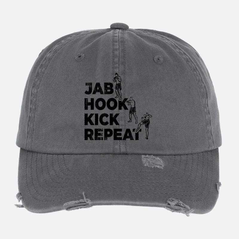 Kickboxer Routine Flexfit Vintage Destroyed Cap