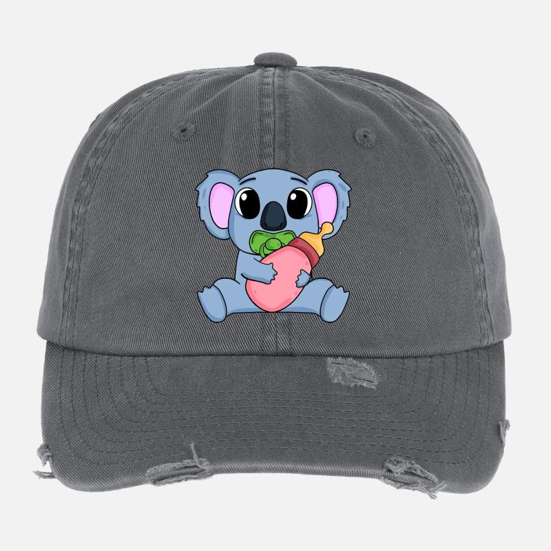 Bébé Koala Motif Koala Ours Casquette vintage effet usé Flexfit