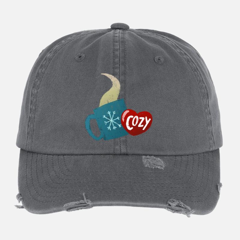Mug sticker with hot tea Flexfit Vintage Destroyed Cap