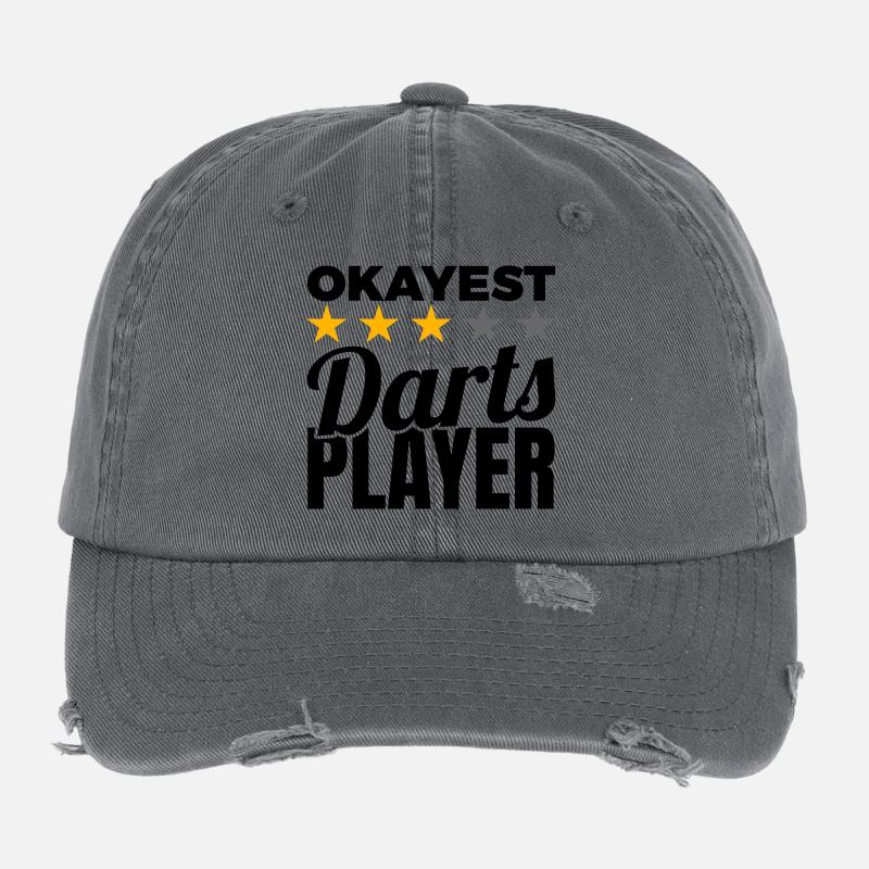 Funny dart player Flexfit Vintage Destroyed Cap