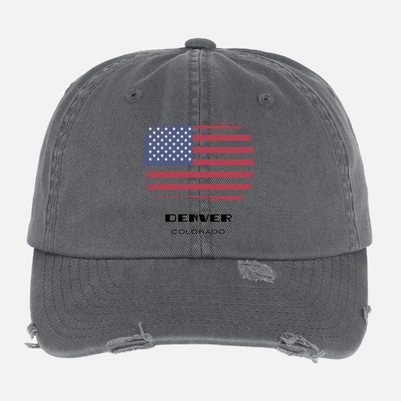 Denver, Colorado, USA Flexfit Vintage Destroyed Cap
