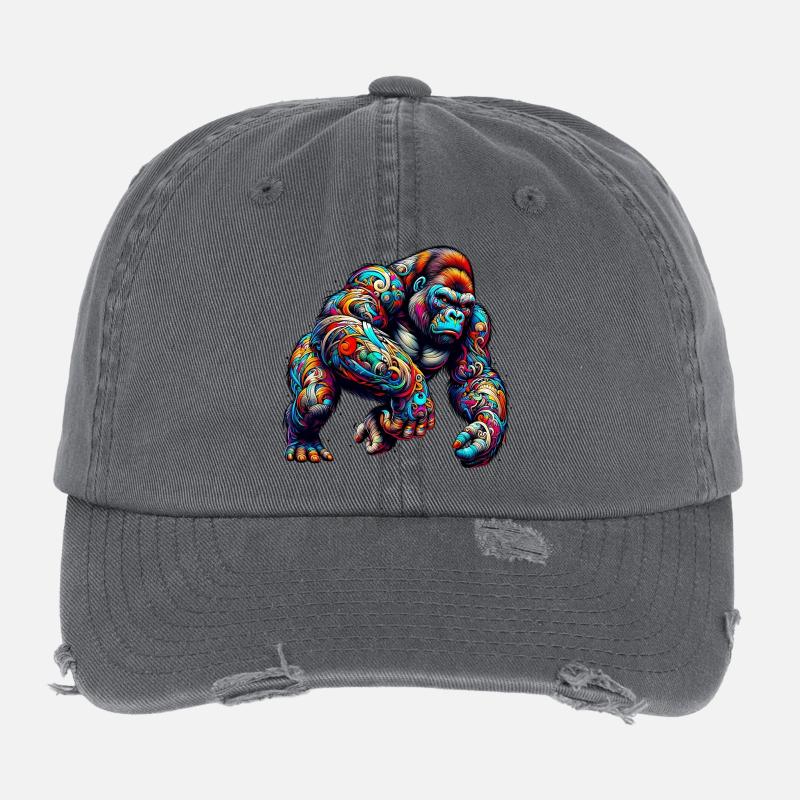 Gorille Casquette vintage effet usé Flexfit