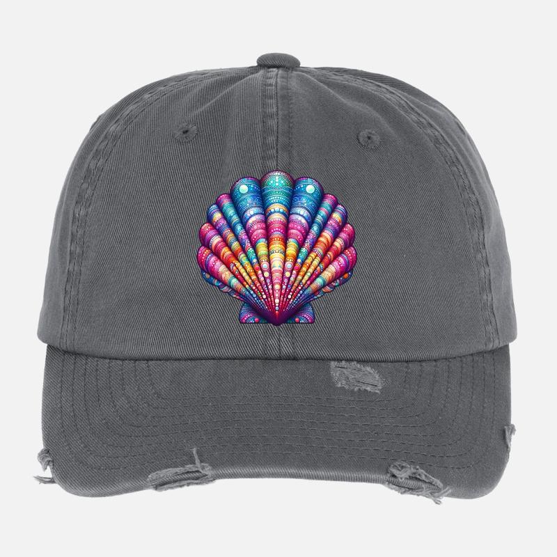 Jakobsmuschel-Schale Flexfit Vintage Destroyed Cap