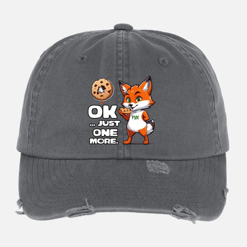 Foxy Cookie Quote Flexfit Vintage Destroyed Cap