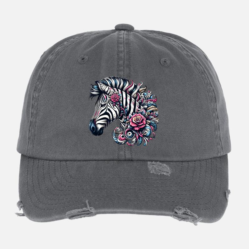 Zebra Flexfit Vintage Destroyed Cap