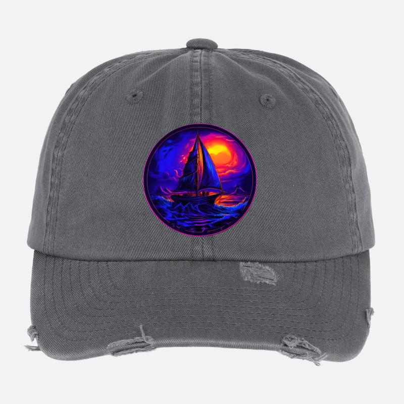 Neonsegler am Abendrot Flexfit Vintage Destroyed Cap