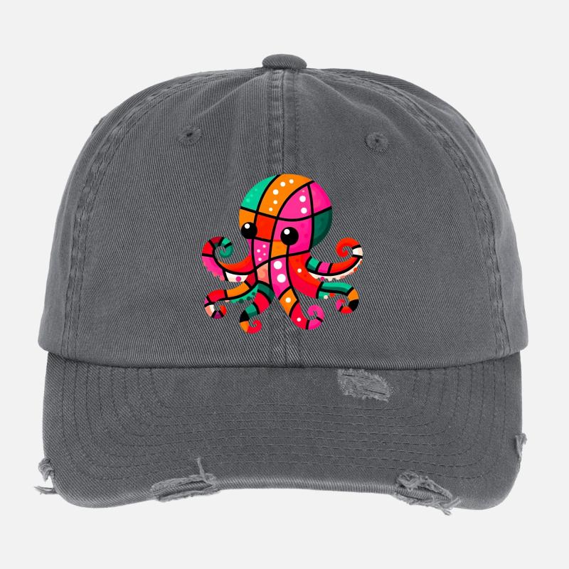 Octopus Flexfit Vintage Destroyed Cap