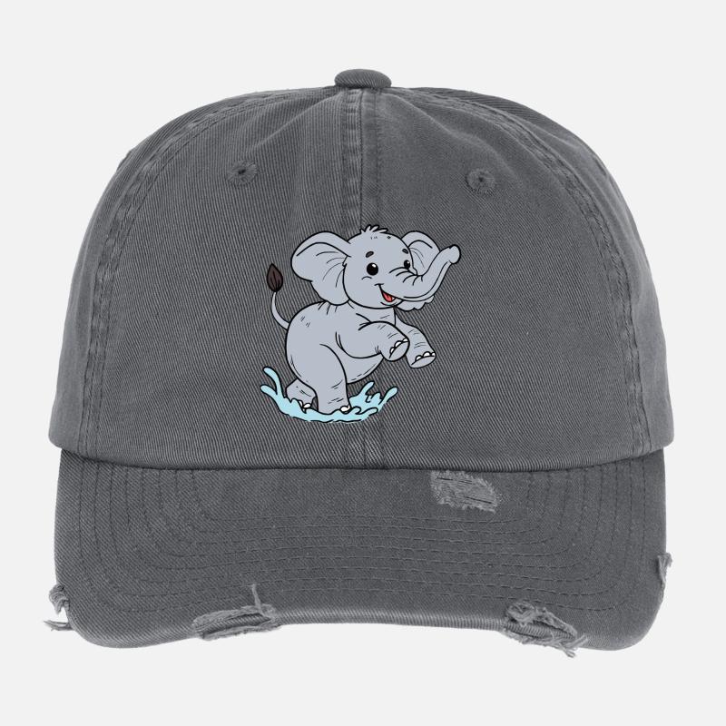 Éléphant Casquette vintage effet usé Flexfit