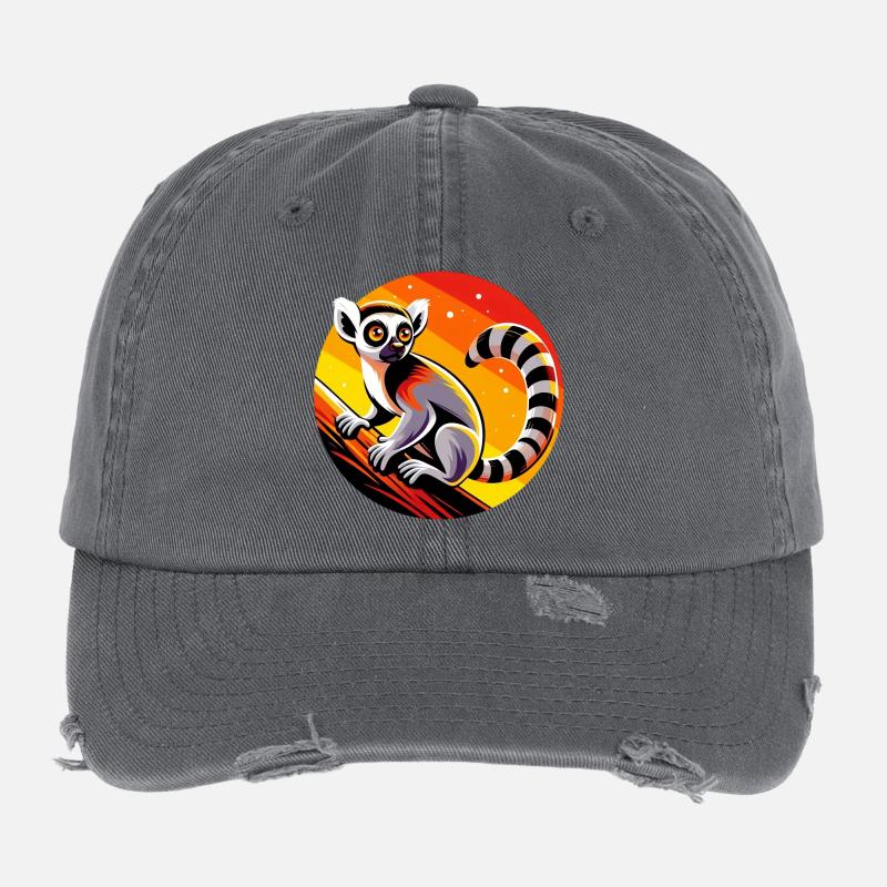 Lemur Flexfit Vintage Destroyed Cap