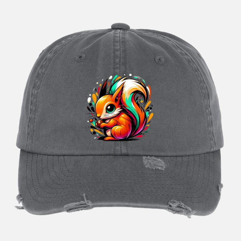 Squirrel Flexfit Vintage Destroyed Cap