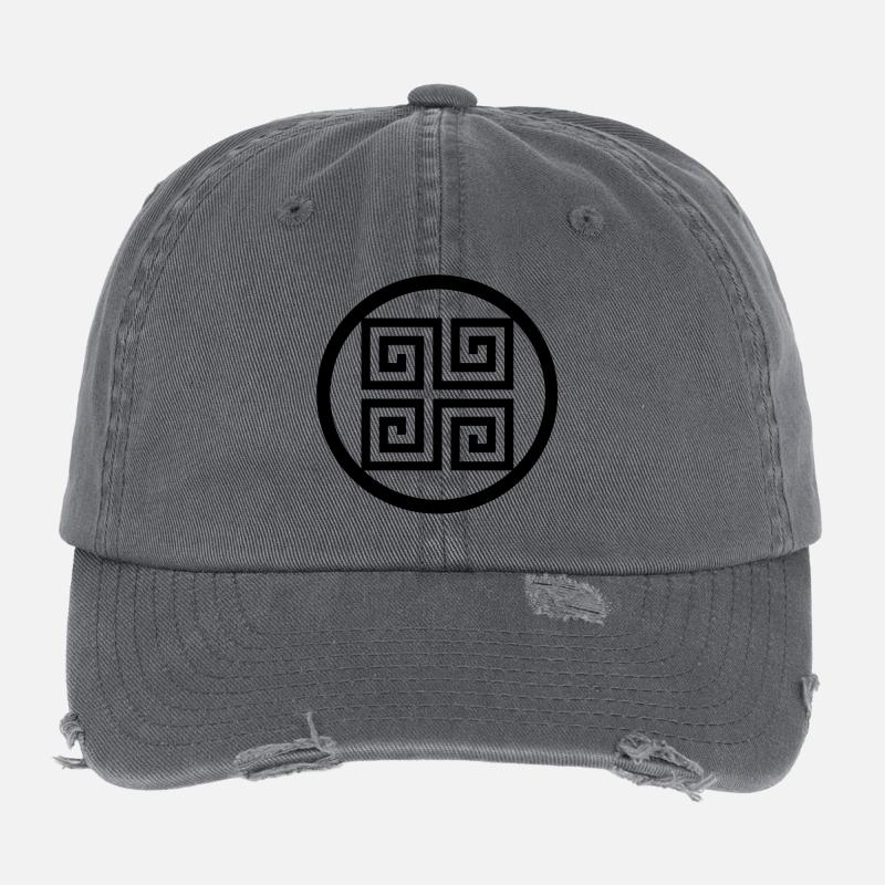 Griechisches Symbol Flexfit Vintage Destroyed Cap