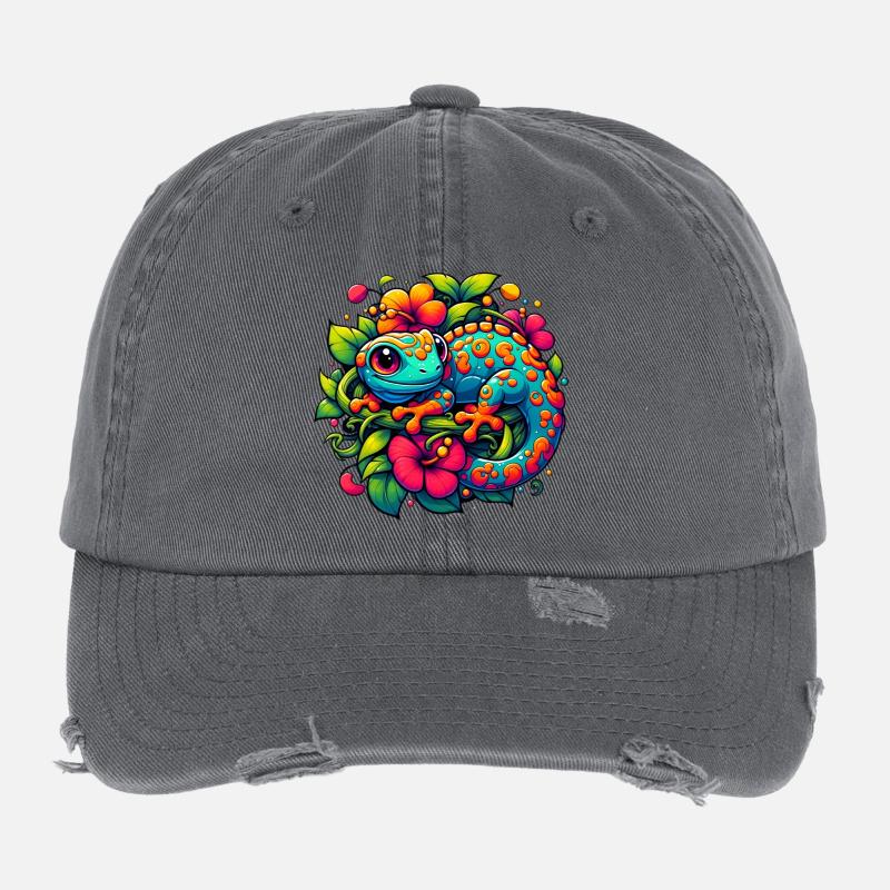 Gecko Casquette vintage effet usé Flexfit