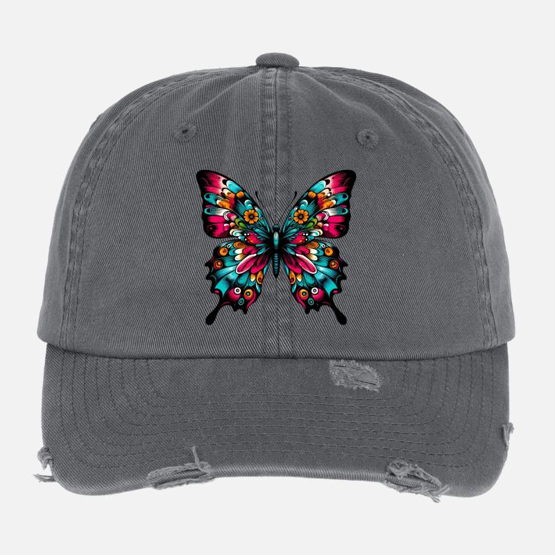 Papillon Casquette vintage effet usé Flexfit