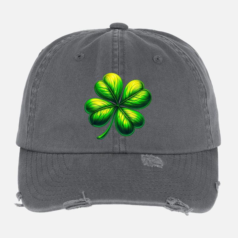 Four-leaf clover Flexfit Vintage Destroyed Cap