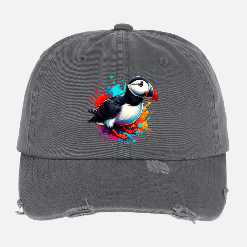 Macareux Casquette vintage effet usé Flexfit