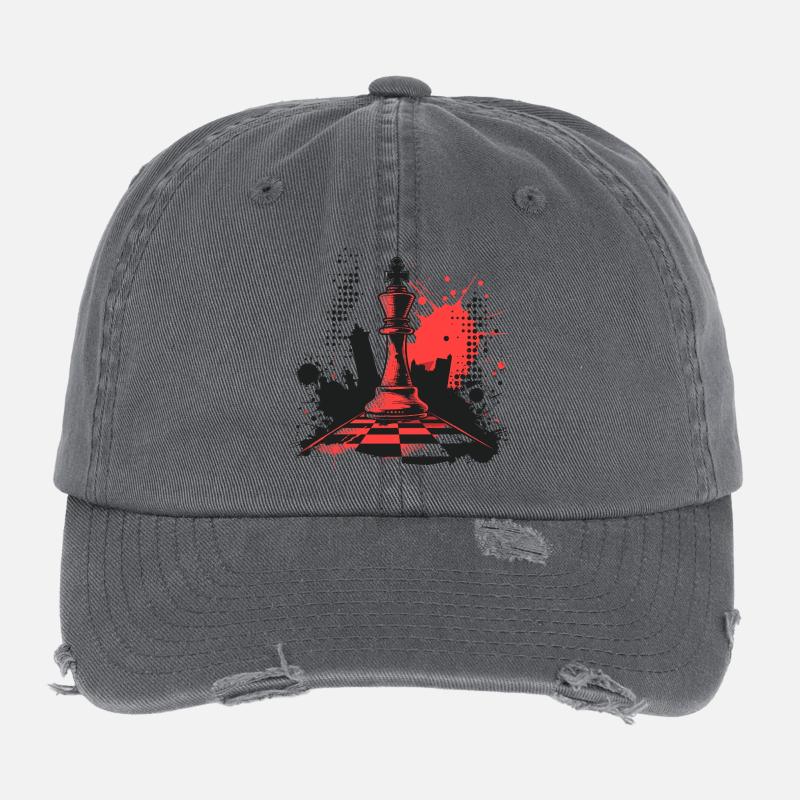 Schachfiguren Graffiti Flexfit Vintage Destroyed Cap