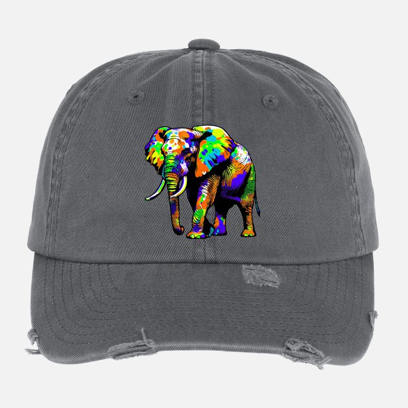 Éléphant Casquette vintage effet usé Flexfit