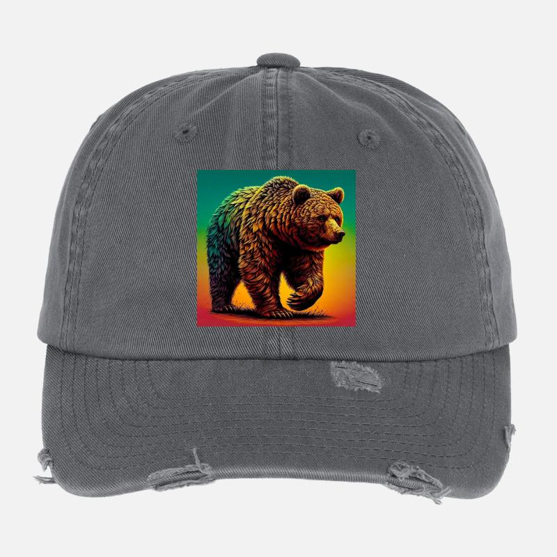 bear Flexfit Vintage Destroyed Cap
