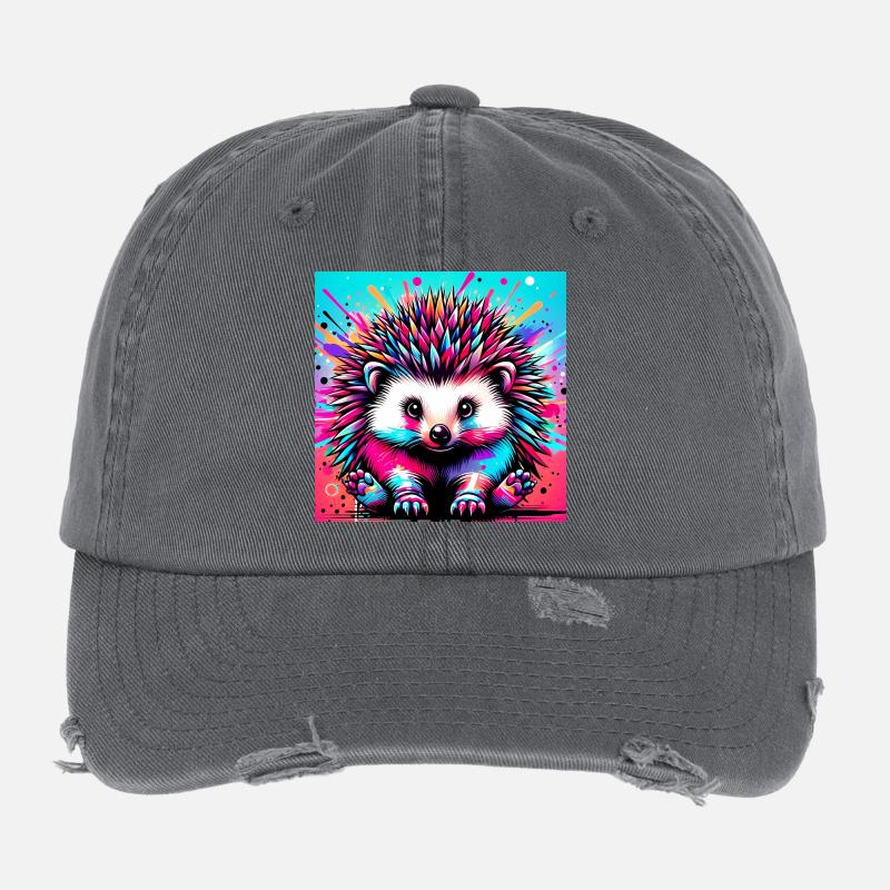hérisson Casquette vintage effet usé Flexfit
