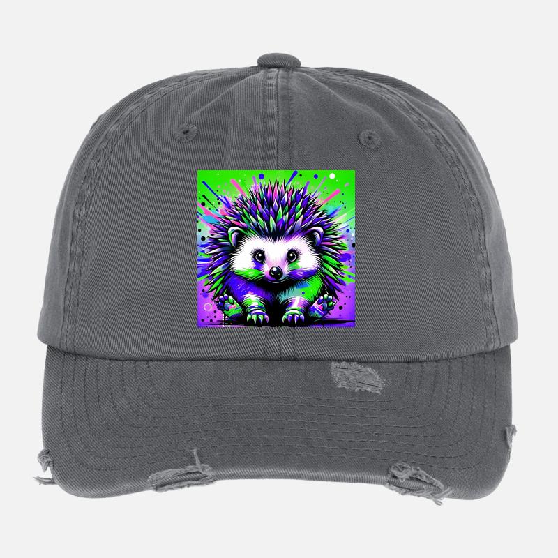 hérisson Casquette vintage effet usé Flexfit