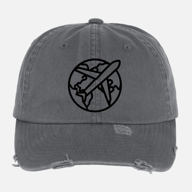 World Travel Flexfit Vintage Destroyed Cap