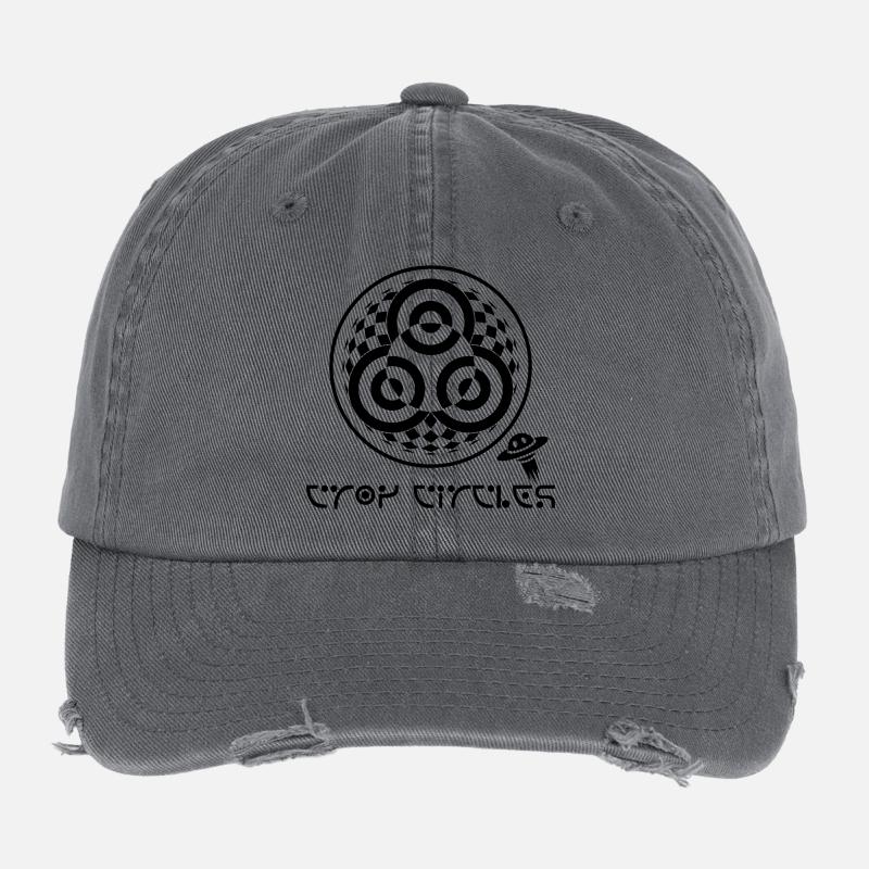 Crop Circle Trinity psychédélique Casquette vintage effet usé Flexfit