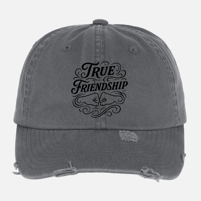 L’amitié dit les amis Casquette vintage effet usé Flexfit