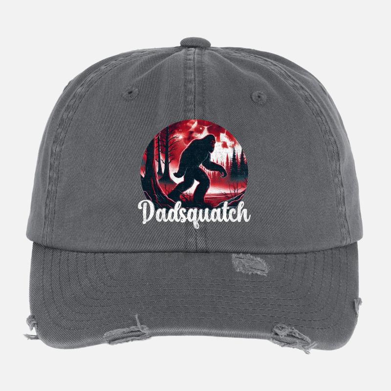 DadSquatch Forest Legend Flexfit Vintage Destroyed Cap