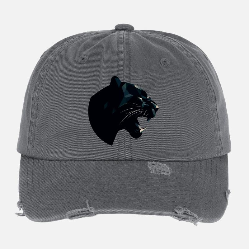 Schwarzer Panther Flexfit Vintage Destroyed Cap
