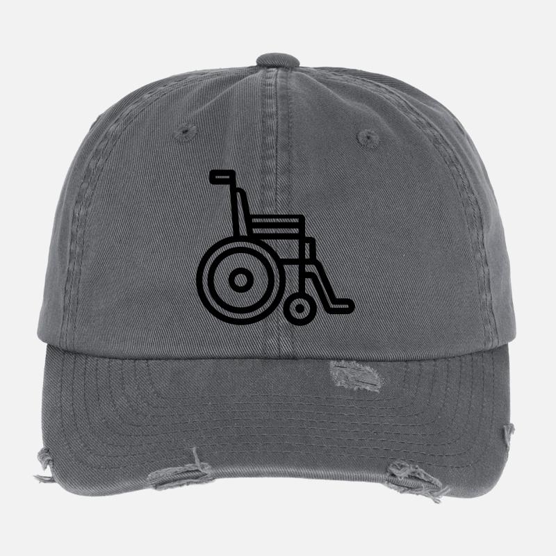 wheelchair Flexfit Vintage Destroyed Cap