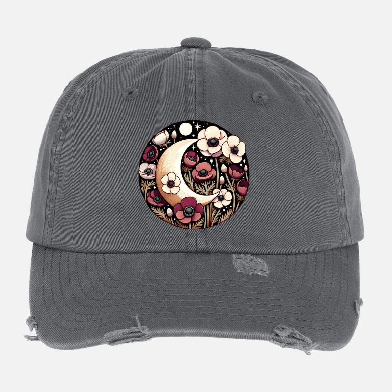 Moonlit Bloom Circular Flexfit Vintage Destroyed Cap
