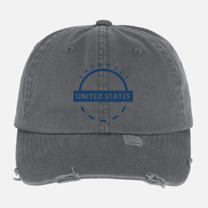 Emblème de la crosse des États-Unis Casquette vintage effet usé Flexfit
